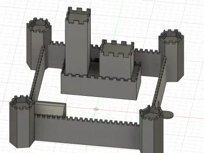 Fantasy Fort Free low-poly 3D model