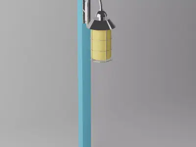 Street Lamp Low-poly 3D model