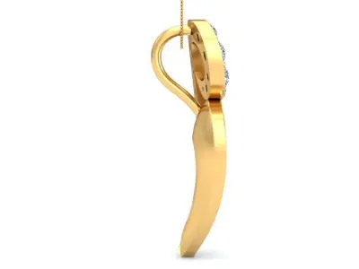 Pendant 3dm stl FBX OBJ Render Detail diamond in gold 3D print model buy