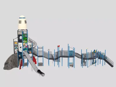 Playground for children 08 3D model