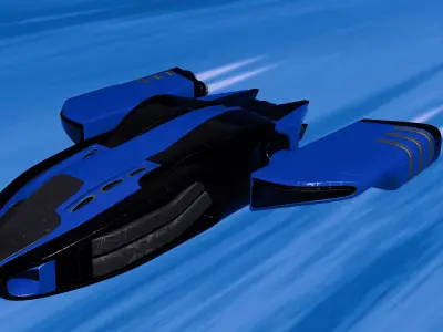 spaceship 3D model 6
