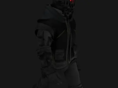 Scifi Character - Cyberpunk Cybersurge Low-poly 3D model