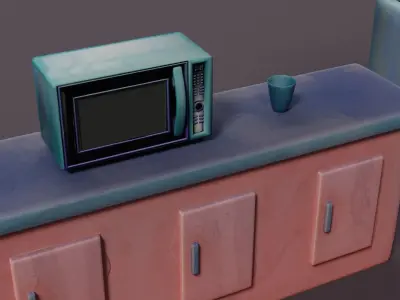 Kitchen asset Low-poly 3D model