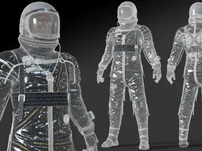 CS04 Space Suit LITE VERSION Low-poly 3D model