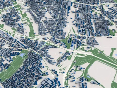 Cityscape Wiesbaden Germany 3D model get