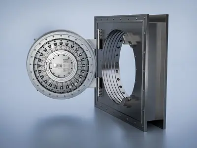 bank vault door Low-poly 3D model