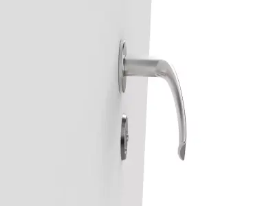 Door handle and lock 3D model
