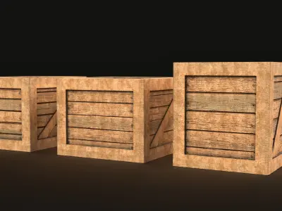 Medieval Market- Rug and Crates Free 3D model