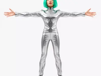 Emerald Cyber Suit model pack Low-poly 3D model