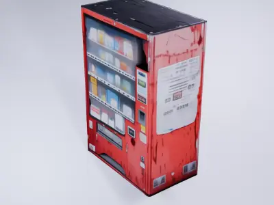 Low Poly Cigarette Vending Machine - Concept 3D Model 3D model
