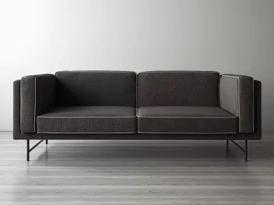 Bank Sofa 2 Seater 3D model