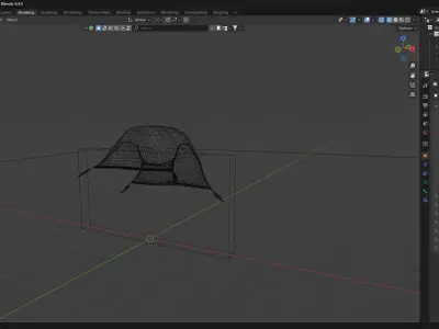 Animated Pillow Cushion for Physics Simulation Low-poly 3D model