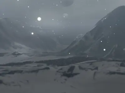 Snow Storm animation blender eevee 3D model