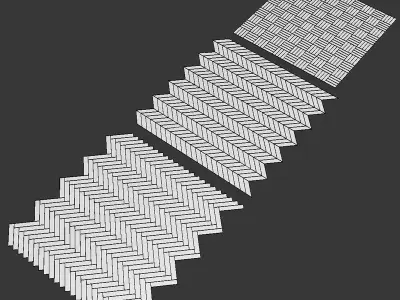 Parquet Oak Portland Wildwood set 4 3D model