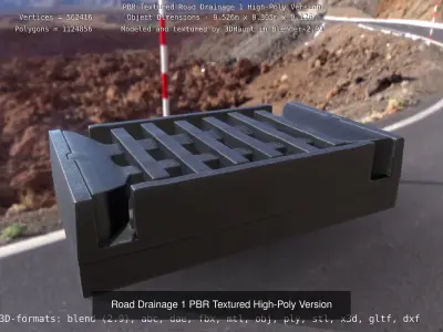Road Drainage 1 All Version 3D Model Pack