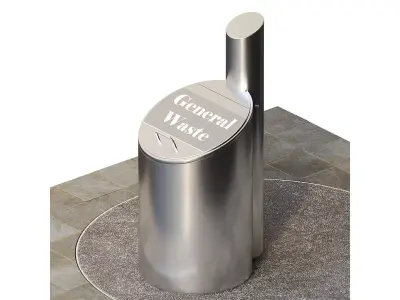 General Waste Container With Underground Storage 3D model