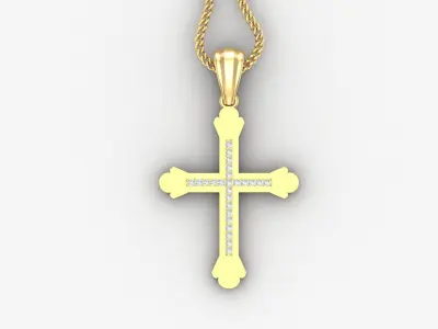 Cross Light Gold 4CP008 3DM STL 3D print model