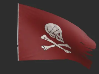 Pirage Flag - Henry Every Low-poly 3D model