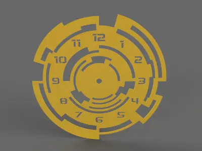 scifi clock  3D print model