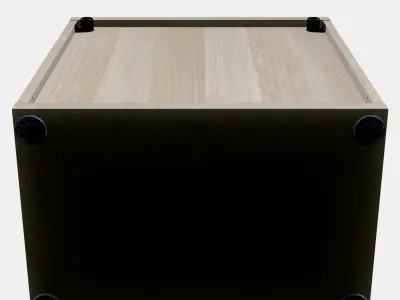 BESTA Shelf unit with glass door 13 Low-poly 3D model