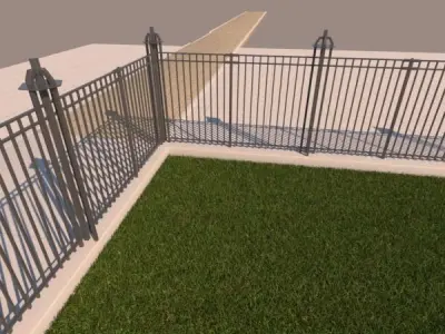Security Fence 3D model