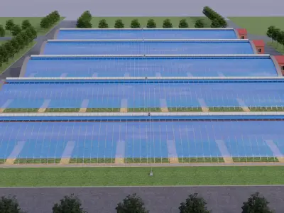 Agricultural Greenhouse Tent Frame -B2 3D model