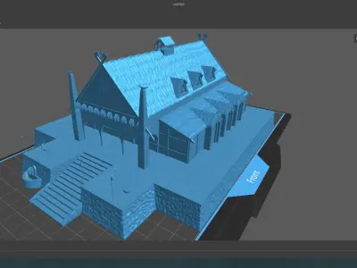 Golden hall of Meduseld 3D print model