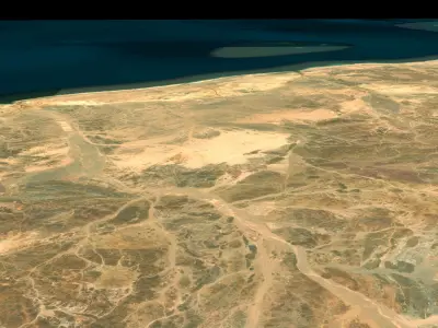 NEOM city topography Saudi Arabia - tile n26 e36 3D model