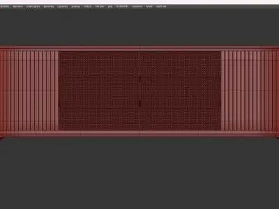 JOYCE BROWN VIENNESE CANE SIDEBOARD Low-poly 3D model