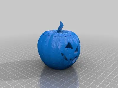 Jack-O-Lantern apple Free 3D print model
