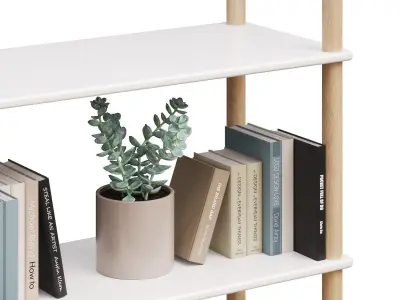Bookshelf Olav-2 White 3D model