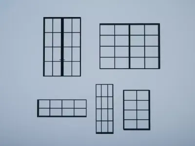 Door And Windows Collection Low-poly 3D model