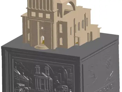 St Mary Woolnoth Architectural Model 3D print model