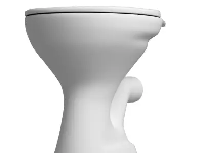 Floor  Mount EWC P trap toilet 3D model  3D model