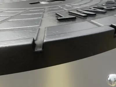 Sewer Cover 2 Hydranten High-Poly 3D model