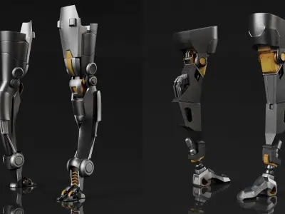 MECHANICAL LEG PACK PBR-VOL02 3D model