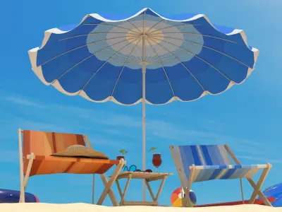 The Beach ring and ball 3D model
