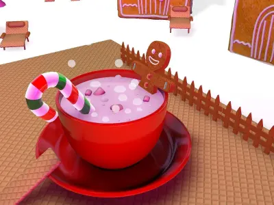 GINGERBREAD MILK SPA 3D model
