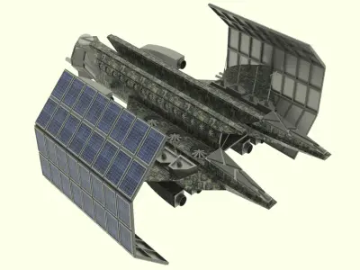 Mars - S800 Spaceship  Low-poly 3D model
