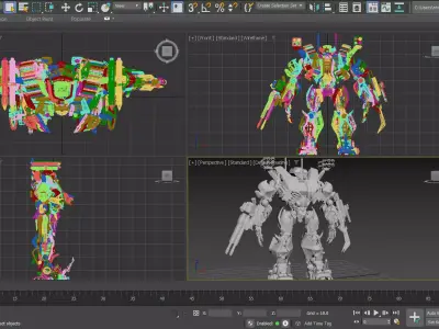 Transformers Brawl High Quality 3Ds Model 3D model