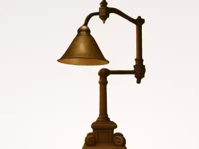 Old Classic Table Lamp Low-poly 3D model