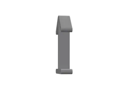 3d arrow from bottom Low-poly 3D model