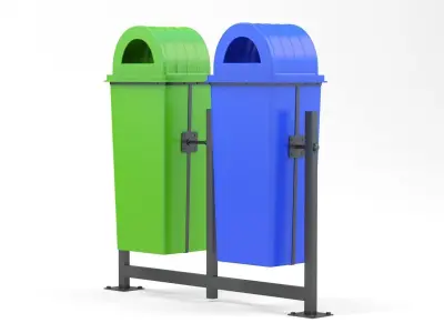 Trash Can Outdoor 05 3D model