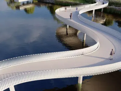 Silk Bridge 3D model