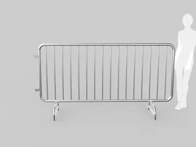 Fence Barrier Crowd Control 2 3D model
