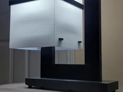 Wavy Floating Cube Modern Lamp 3D print model 3D print model