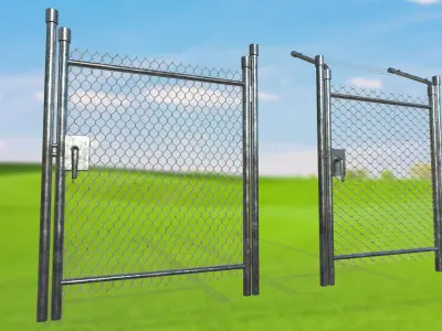 Netting Mesh Fence Kit  Low-poly 3D model
