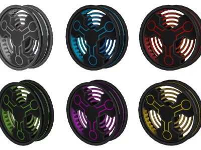 Laser Block Gate Sci Fi 3d model Low-poly 3D model