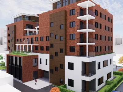 Apartment Building 1 3D model