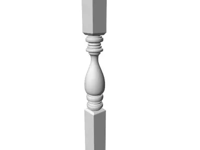 Baluster pedestal 3D model